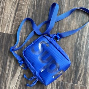 Supreme Blue Neck Pouch